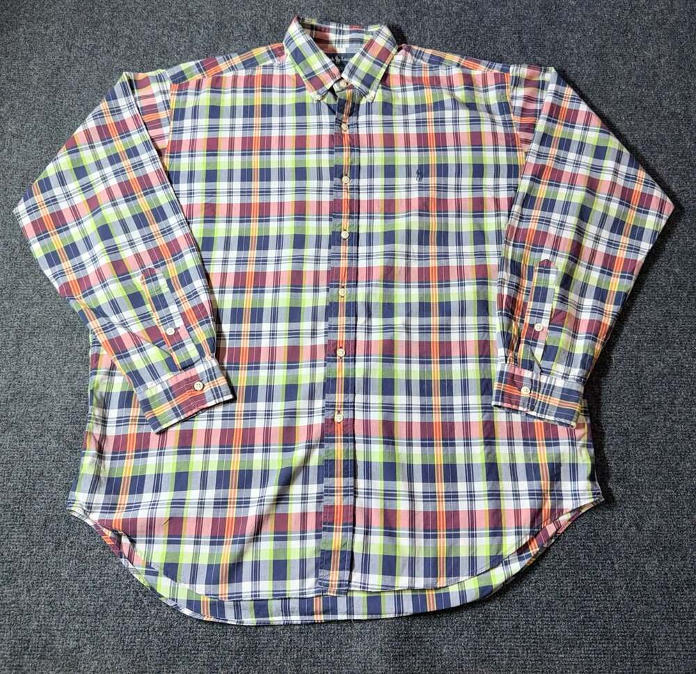 Polo Ralph Lauren Blake Long Sleeve Plaid Button-Down Shirt Men’s Large